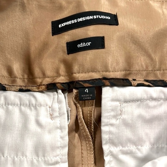 Express Design Studio, Gold Shimmering Mid-Rise Pant, Excellent Condition,Size 4 - Picture 2 of 11